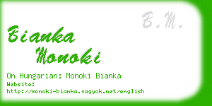 bianka monoki business card